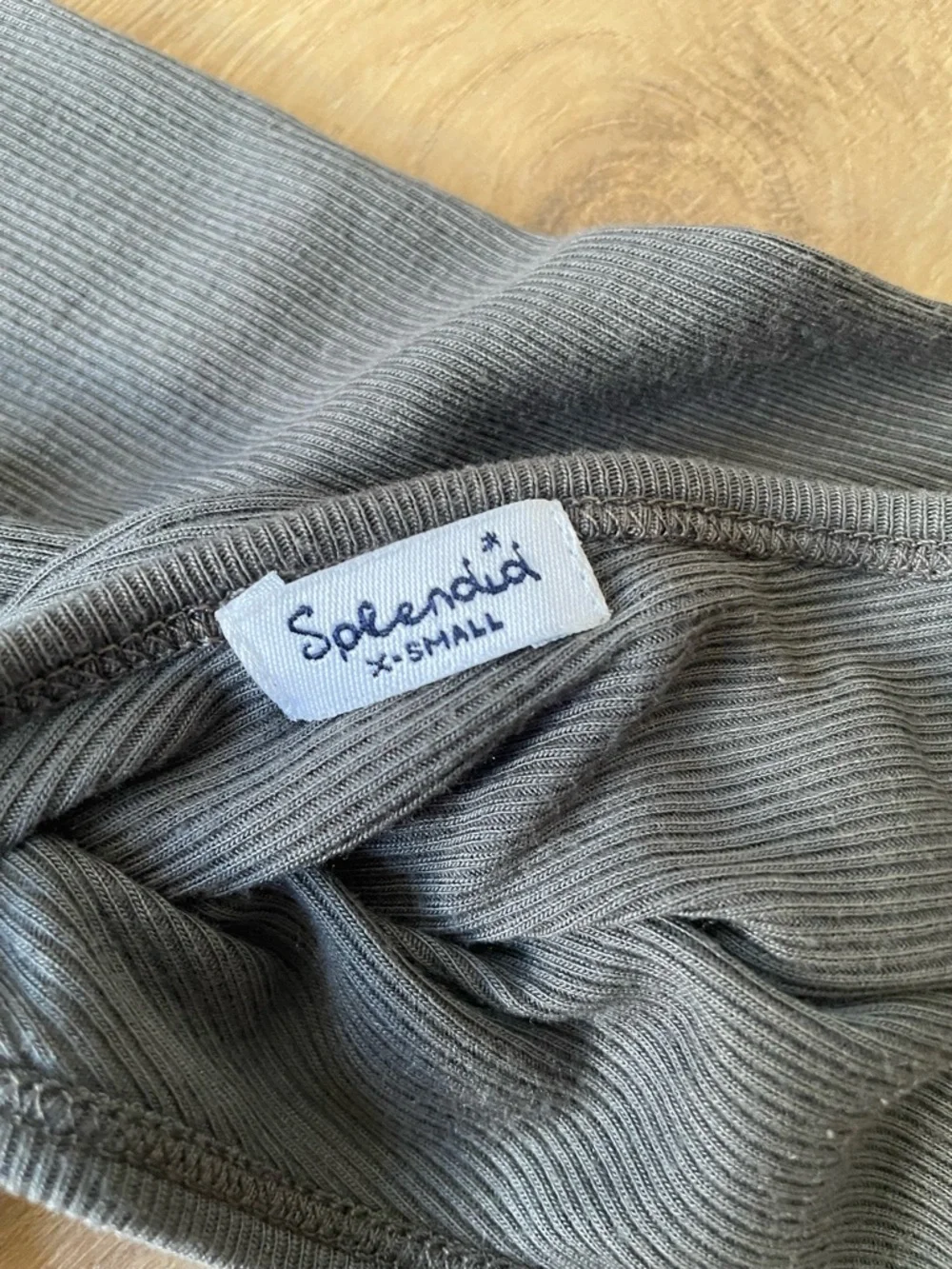 Deep V Ribbed Long-Sleeve Top - Picture 2 of 2